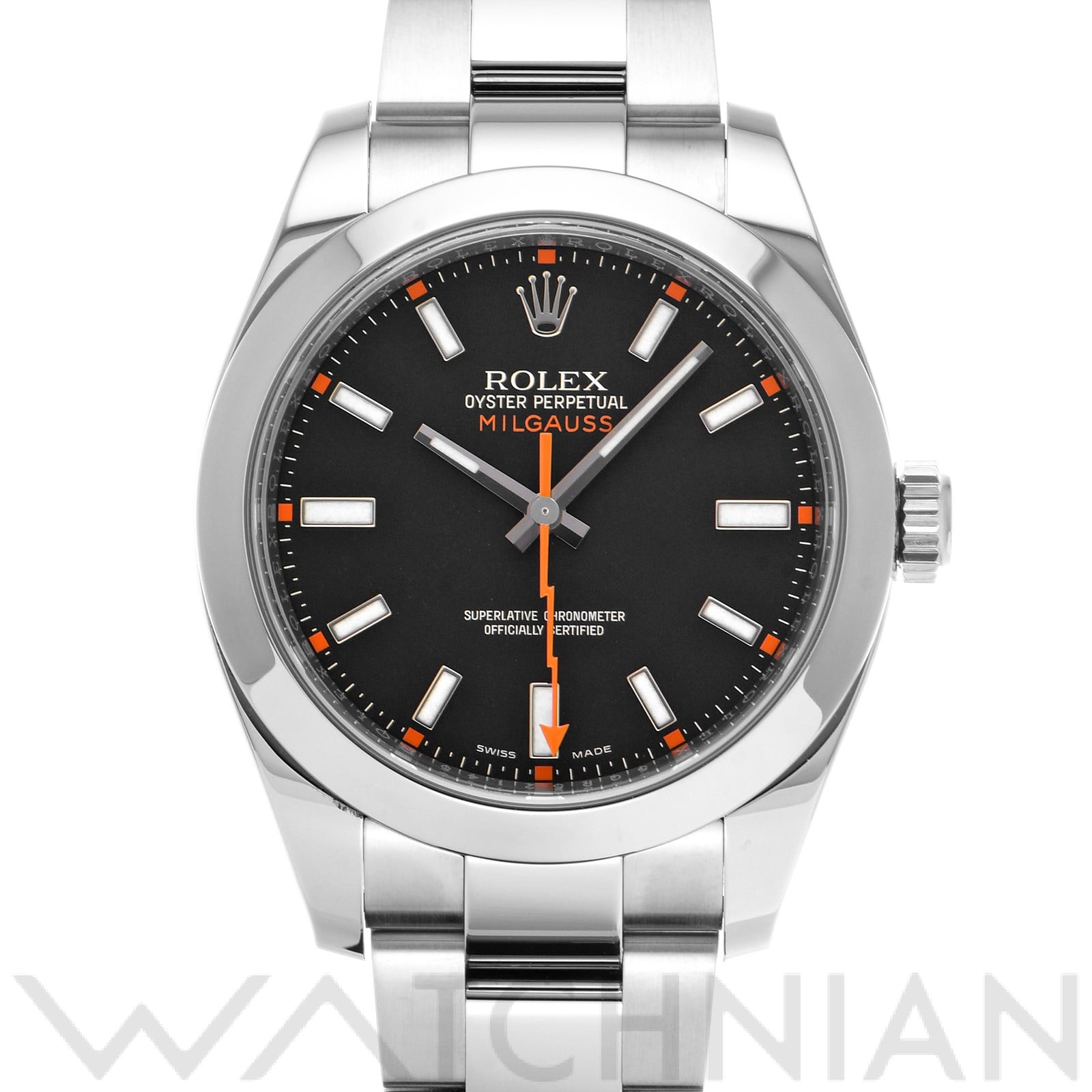 ミルガウス 116400 ランダムシリアル ブラック ロレックス ROLEX メンズ 【中古】