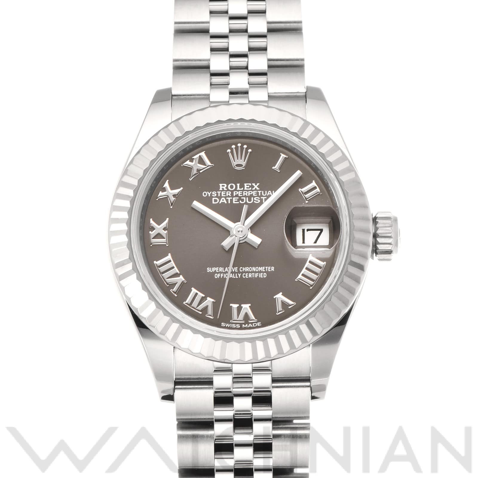 ロレックス レディ デイトジャスト 28 279174 ダークグレー レディース 時計 【中古】【wristwatch】