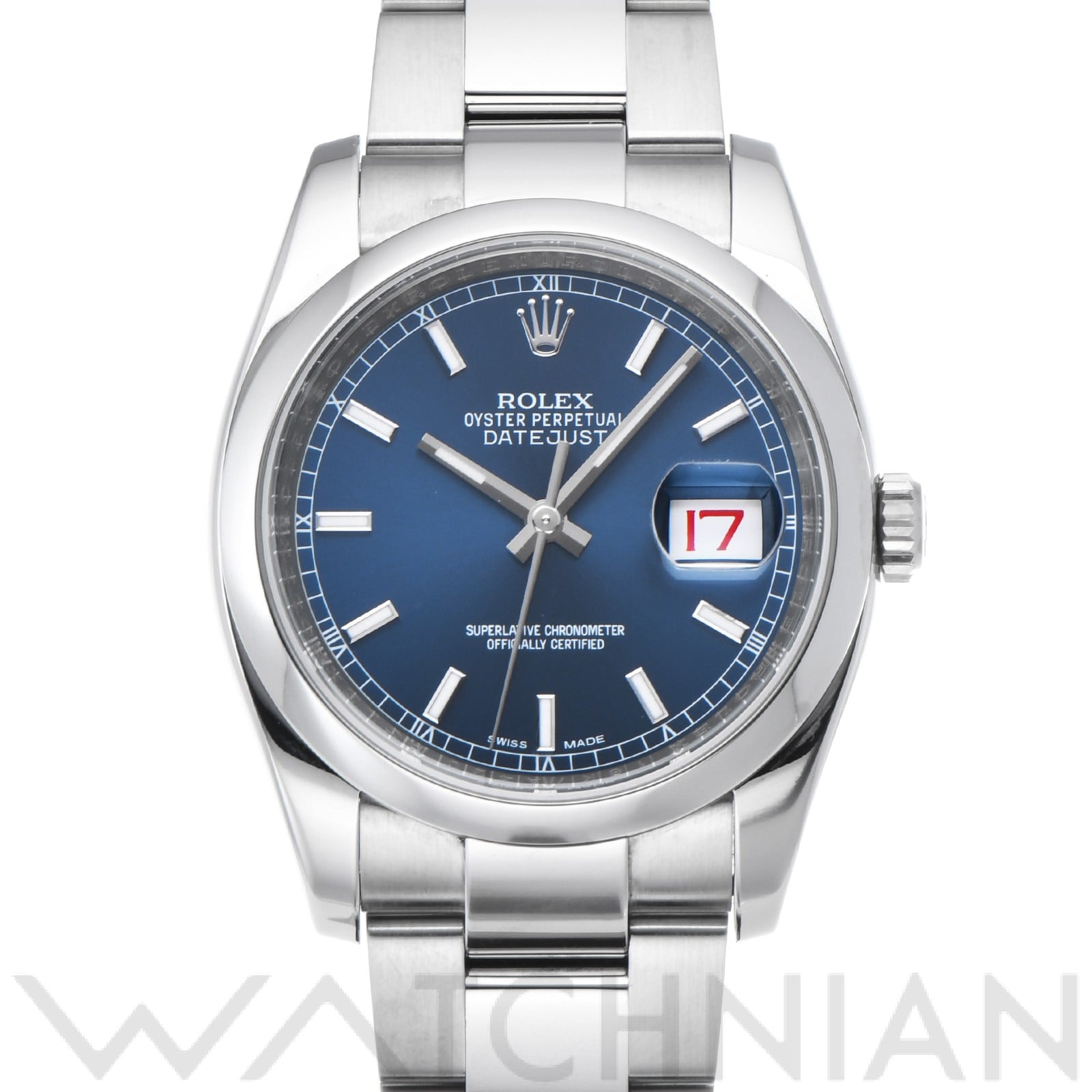 ロレックス デイトジャスト 36 116200 ブルー メンズ 時計 【中古】【wristwatch】