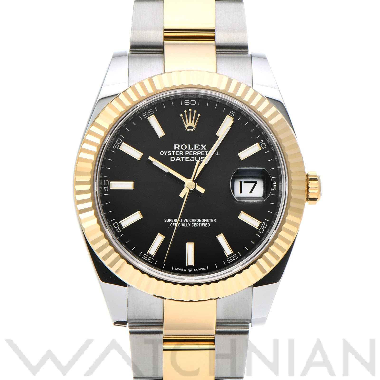 ロレックス デイトジャスト 41 126333 ブライトブラック メンズ 時計 【中古】【wristwatch】