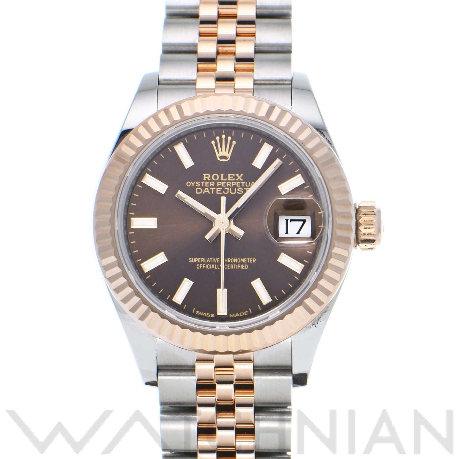 ロレックス レディ デイトジャスト 28 279171 チョコレートブラウン レディース 時計 【中古】【wristwatch】