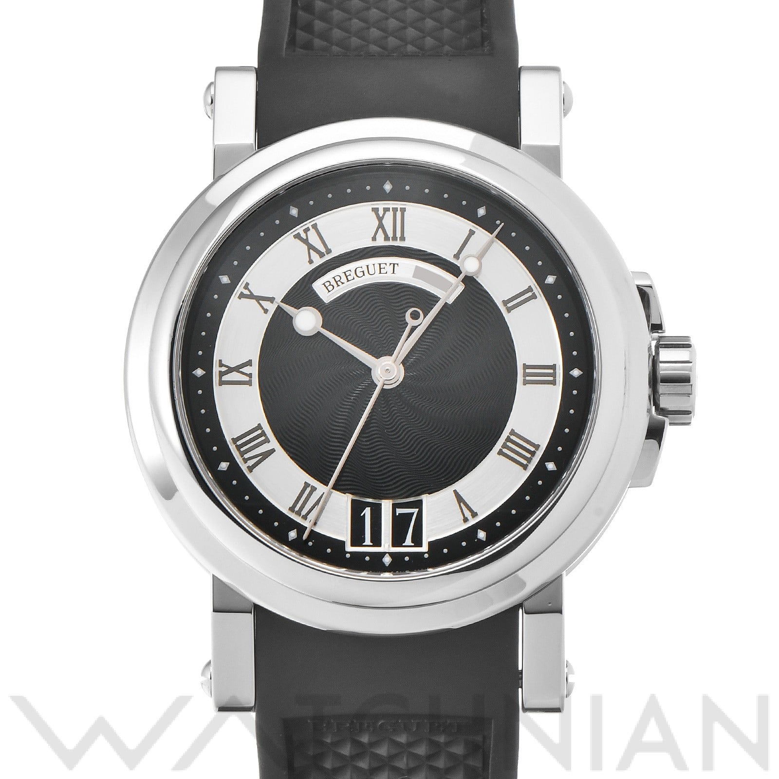 ブレゲ マリーンII ラージデイト 5817ST/92/5V8 ブラック メンズ 時計 【中古】【wristwatch】
