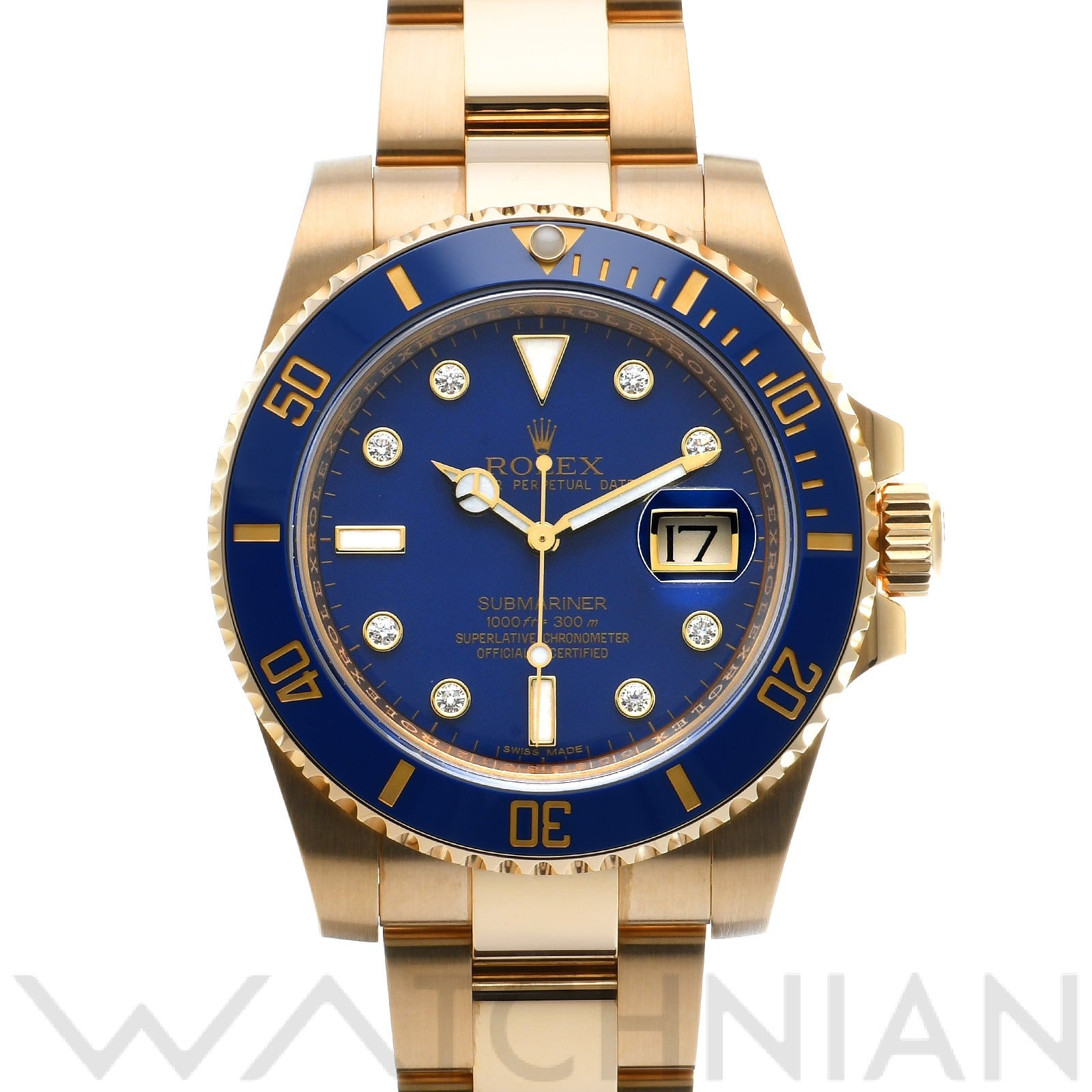 ロレックス / ROLEX サブマリーナ デイト 116618GLB ブルー/ダイヤモンド メンズ 時計 【中古】【wristwatch】