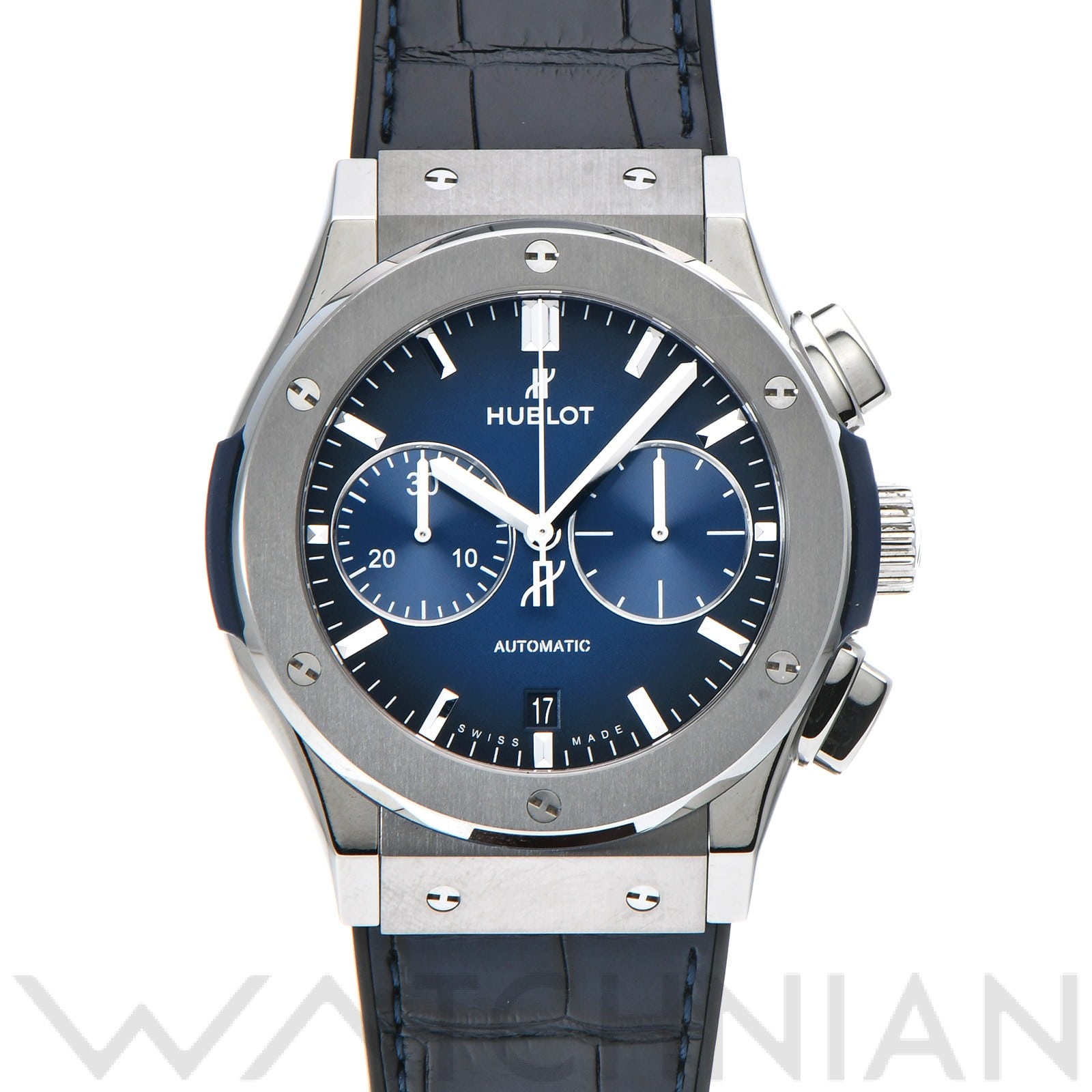 ウブロ / HUBLOT クラシックフュージョン クロノグラフ チタニウム ディープブルー 521.NX.6670.LR.JPN18 マットブルー メンズ 時計 【中古】【wristwatch】