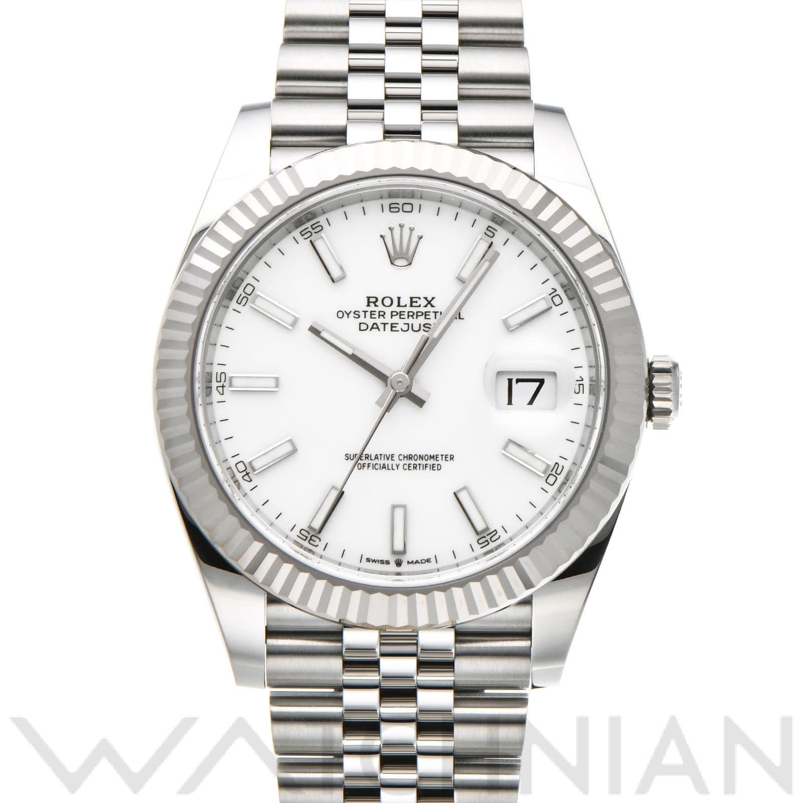 ロレックス デイトジャスト 41 126334 ホワイト メンズ 時計 【中古】【wristwatch】