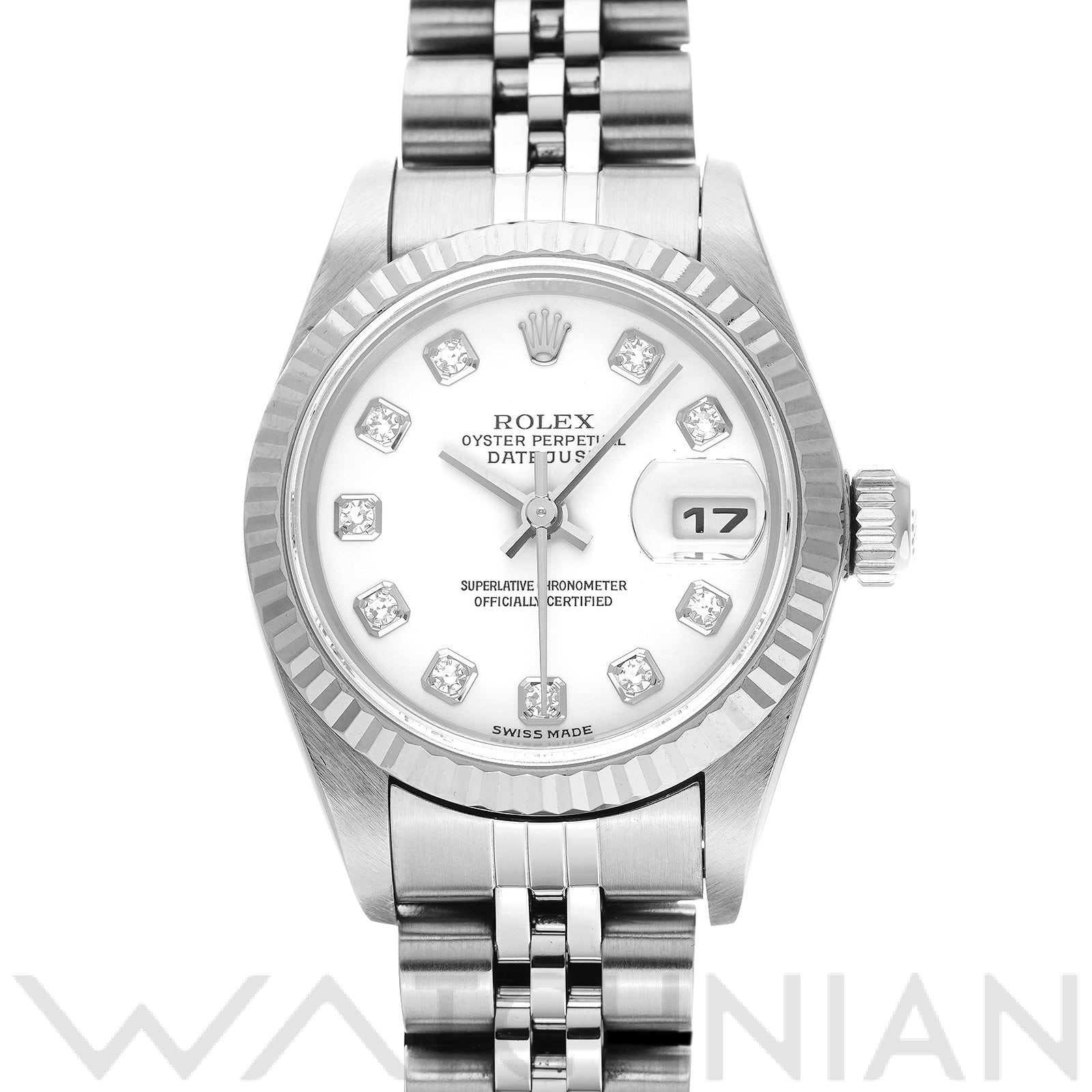 ロレックス デイトジャスト 79174G ホワイト/ダイヤモンド レディース 時計 【中古】【wristwatch】