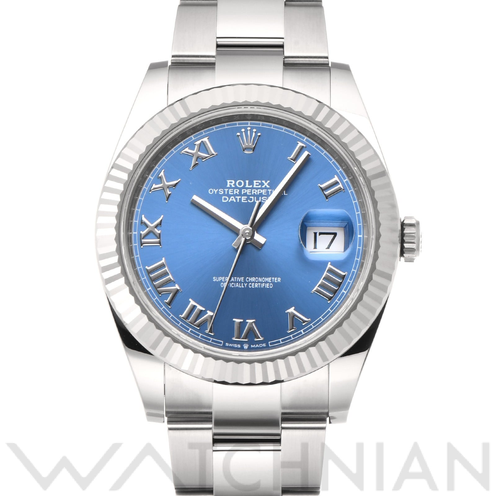 ロレックス デイトジャスト 41 126334 アズーロブルー メンズ 時計 【中古】【wristwatch】