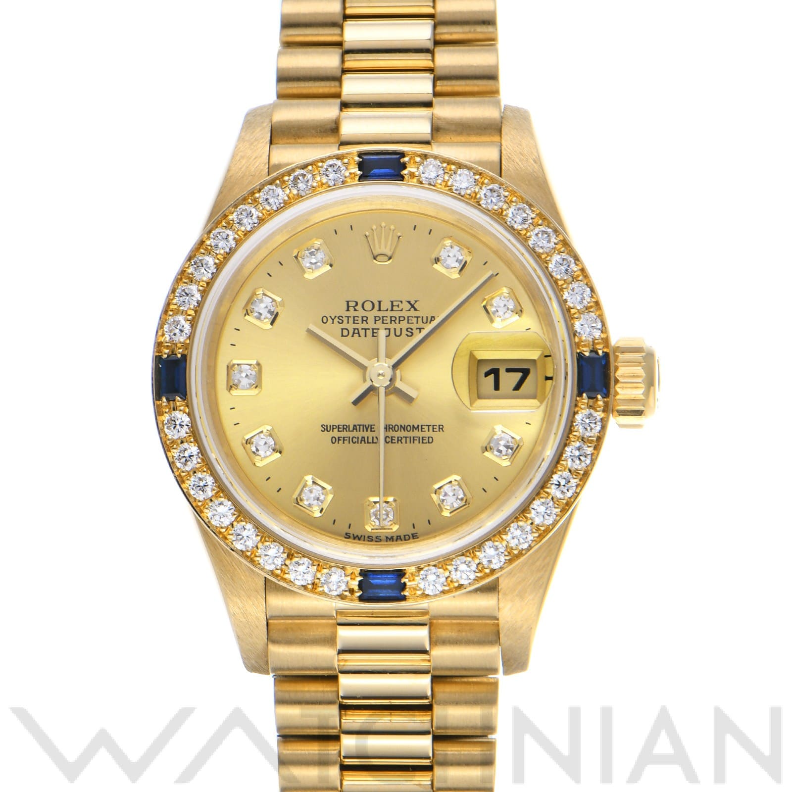 ロレックス デイトジャスト 26 79088 シャンパン/ダイヤモンド レディース 時計 【中古】【wristwatch】