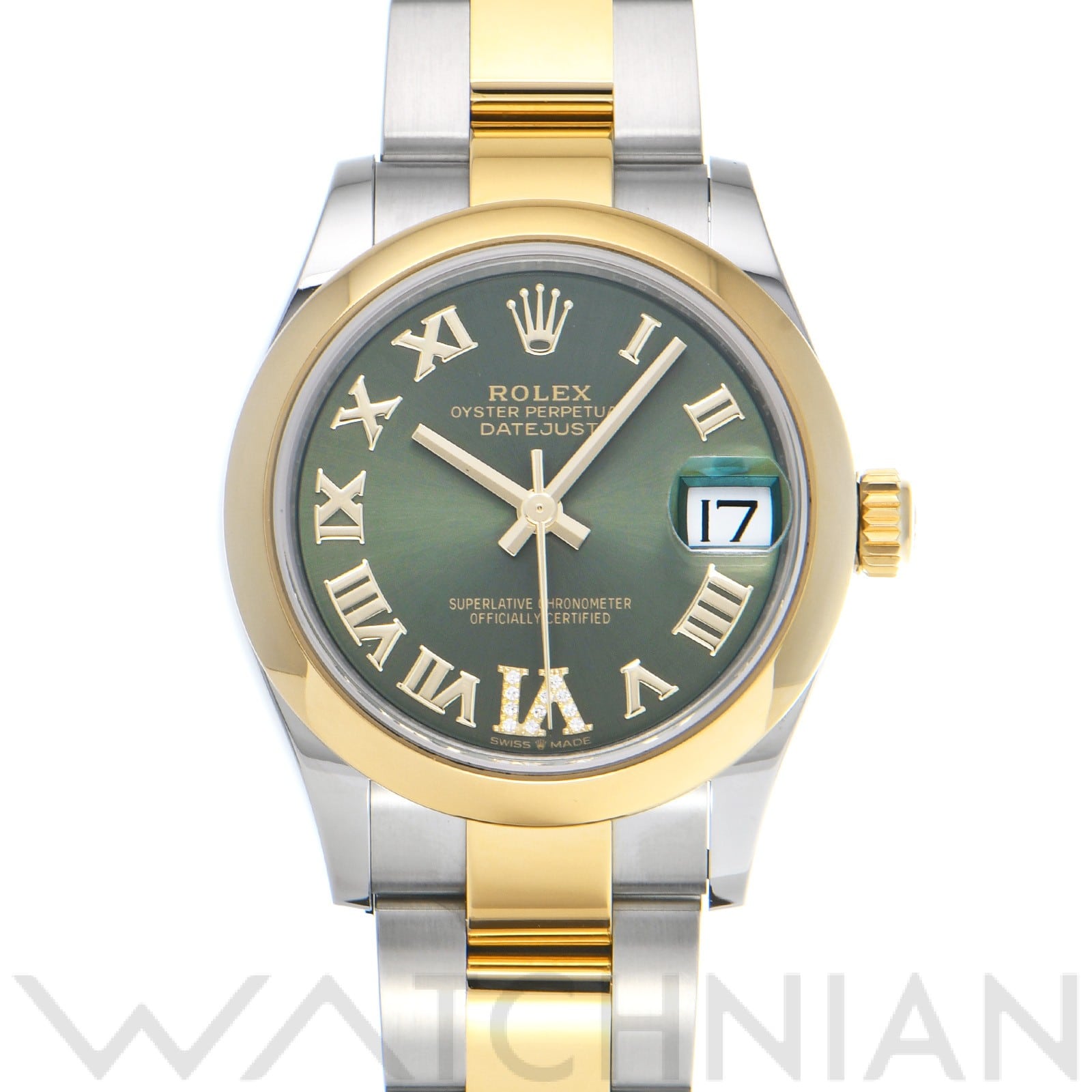 ロレックス デイトジャスト 31 278243 オリーブグリーン/ダイヤモンド ユニセックス 時計 【中古】【wristwatch】