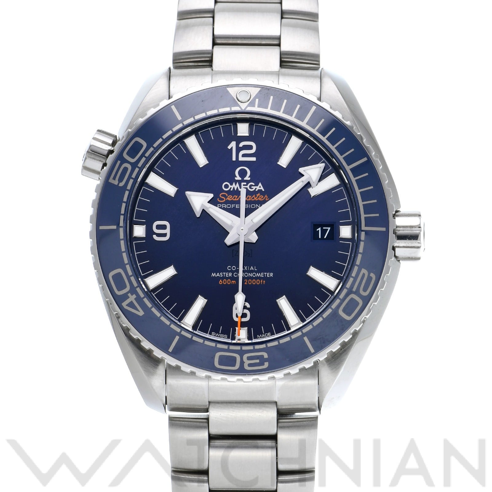 オメガ / OMEGA シーマスター プラネットオーシャン 600 コーアクシャル マスタークロノメーター 215.30.44.21.03.001 ブルー メンズ 時計 【中古】【wristwatch】