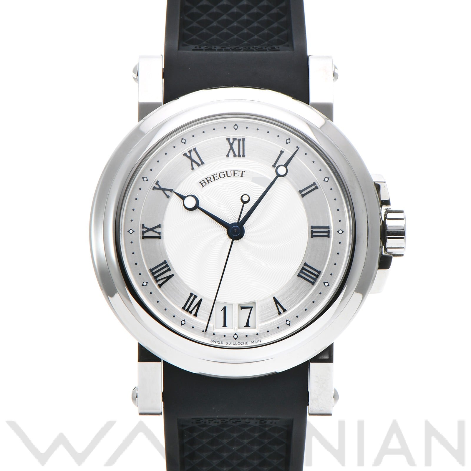 ブレゲ マリーンII ラージデイト 5817ST/12/5V8 シルバー メンズ 時計 【中古】【wristwatch】