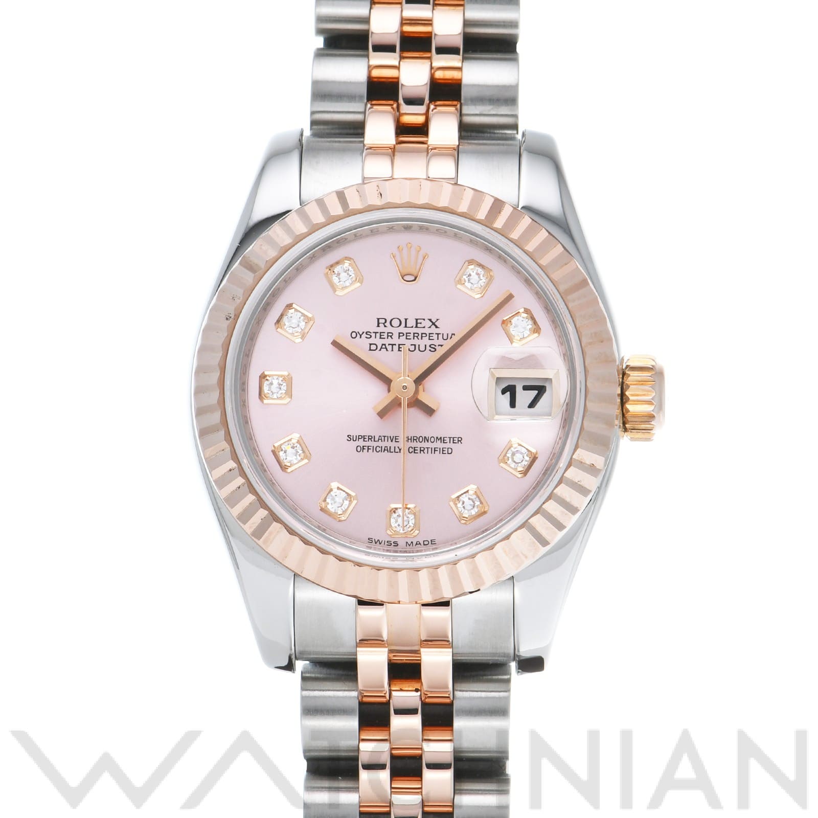 ロレックス レディ デイトジャスト 26 179171G ピンク/ダイヤモンド レディース 時計 【中古】【wristwatch】
