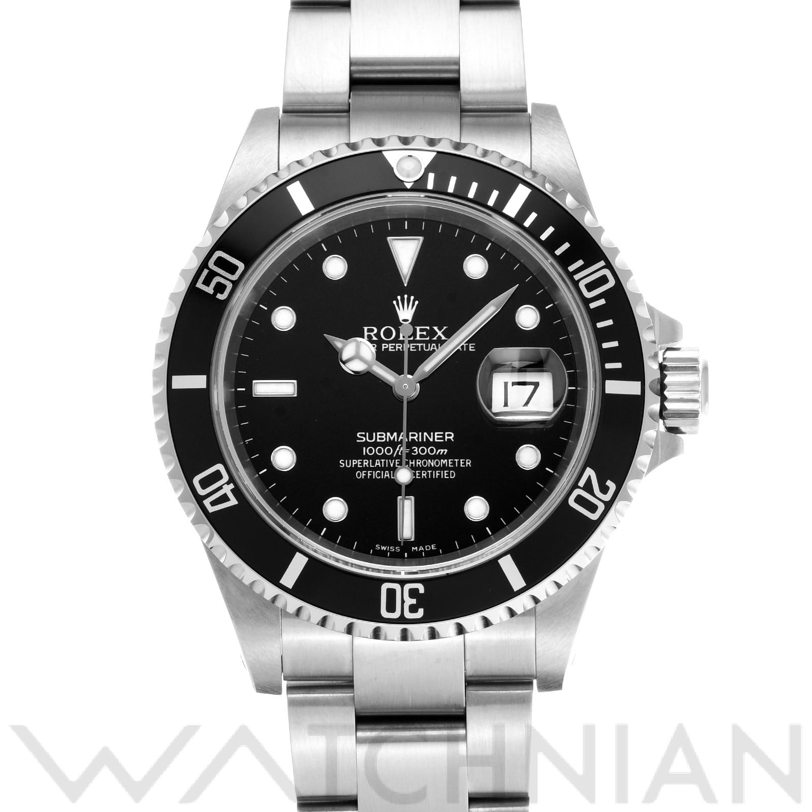 サブマリーナ デイト 16610 P番(2000年頃製造) ブラック ロレックス ROLEX メンズ 【中古】