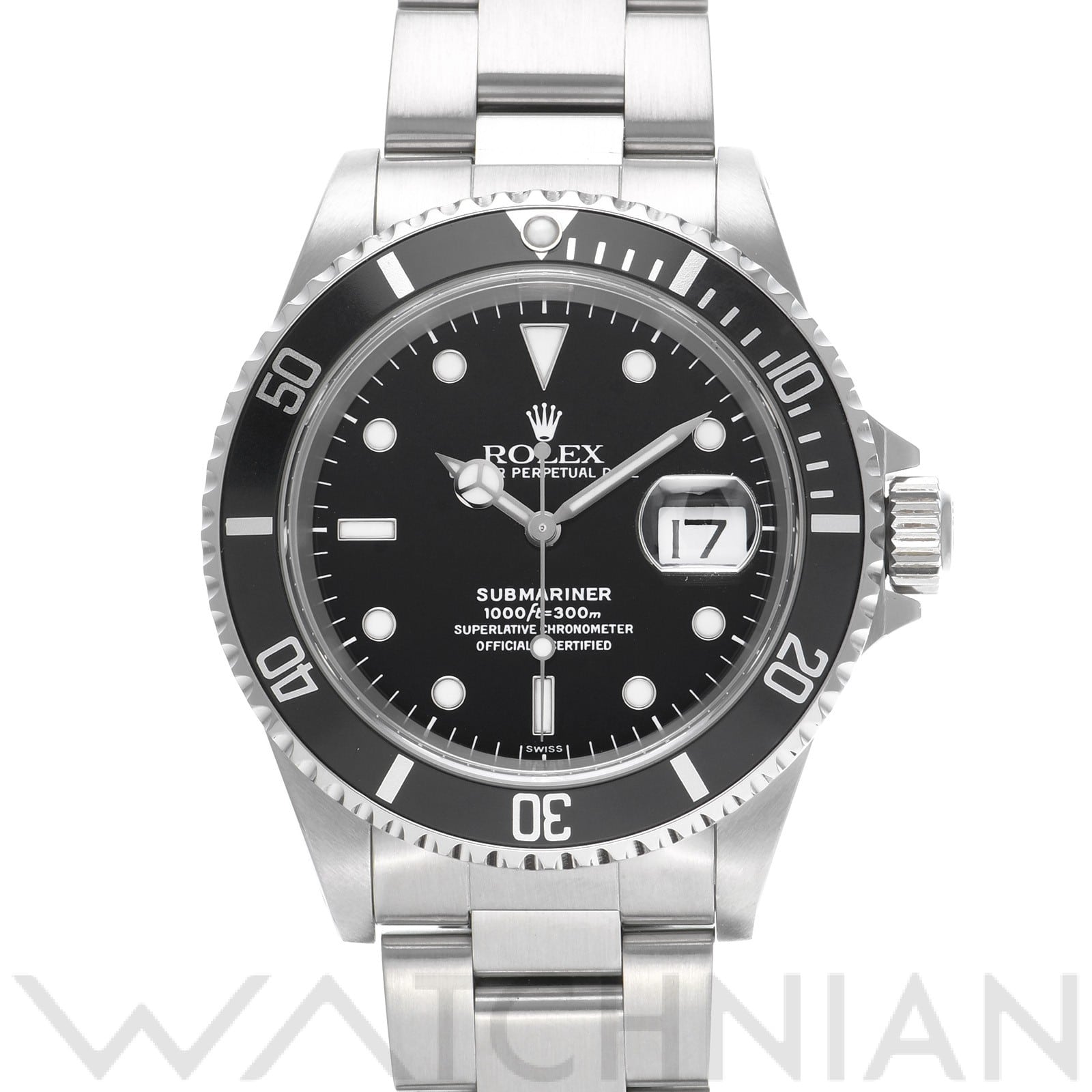 サブマリーナ デイト 16610 A番(1999年頃製造) ブラック ロレックス ROLEX メンズ 【中古】