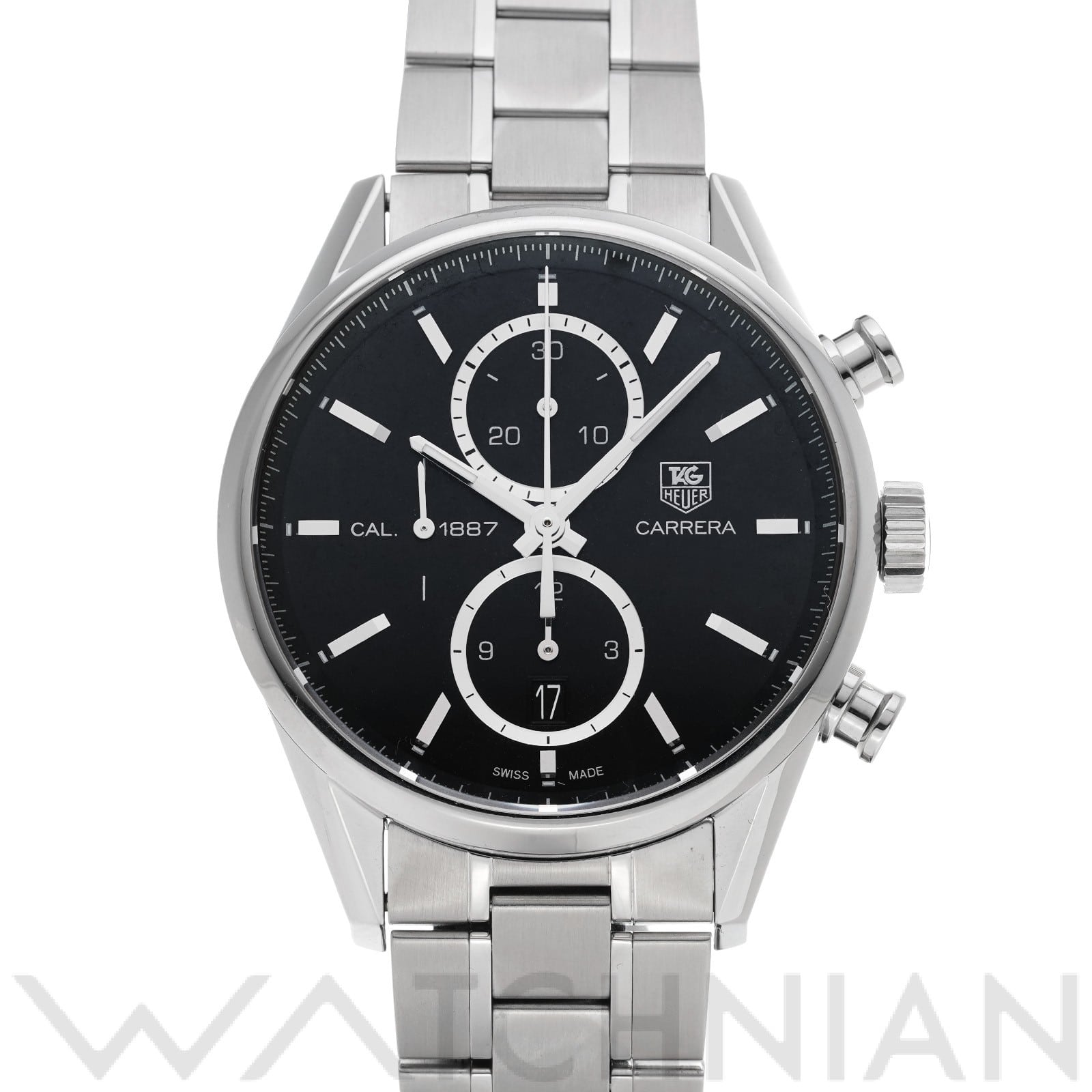 タグ ホイヤー / TAG HEUER カレラ キャリバー1887 クロノグラフ CAR2110.BA0720 ブラック メンズ 時計 【中古】【wristwatch】
