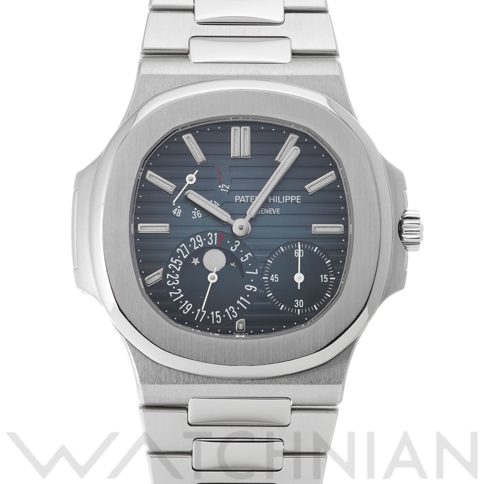パテック フィリップ / PATEK PHILIPPE ノーチラス 5712/1A-001 ブラック・ブルー メンズ 時計 【中古】【wristwatch】