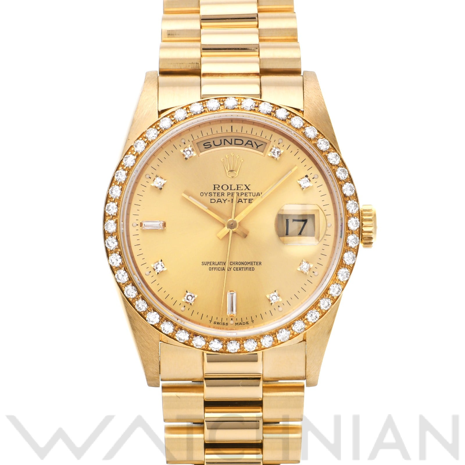 ロレックス デイデイト 18348A シャンパン/ダイヤモンド メンズ 時計 【中古】【wristwatch】