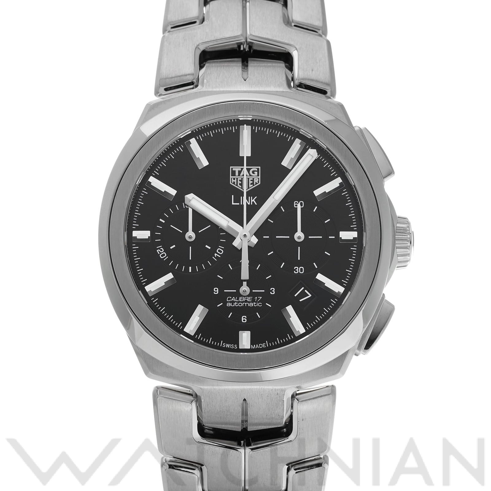 タグ ホイヤー / TAG HEUER リンク キャリバー17 クロノグラフ CBC2110.BA0603 ブラック メンズ 時計 【中古】【wristwatch】
