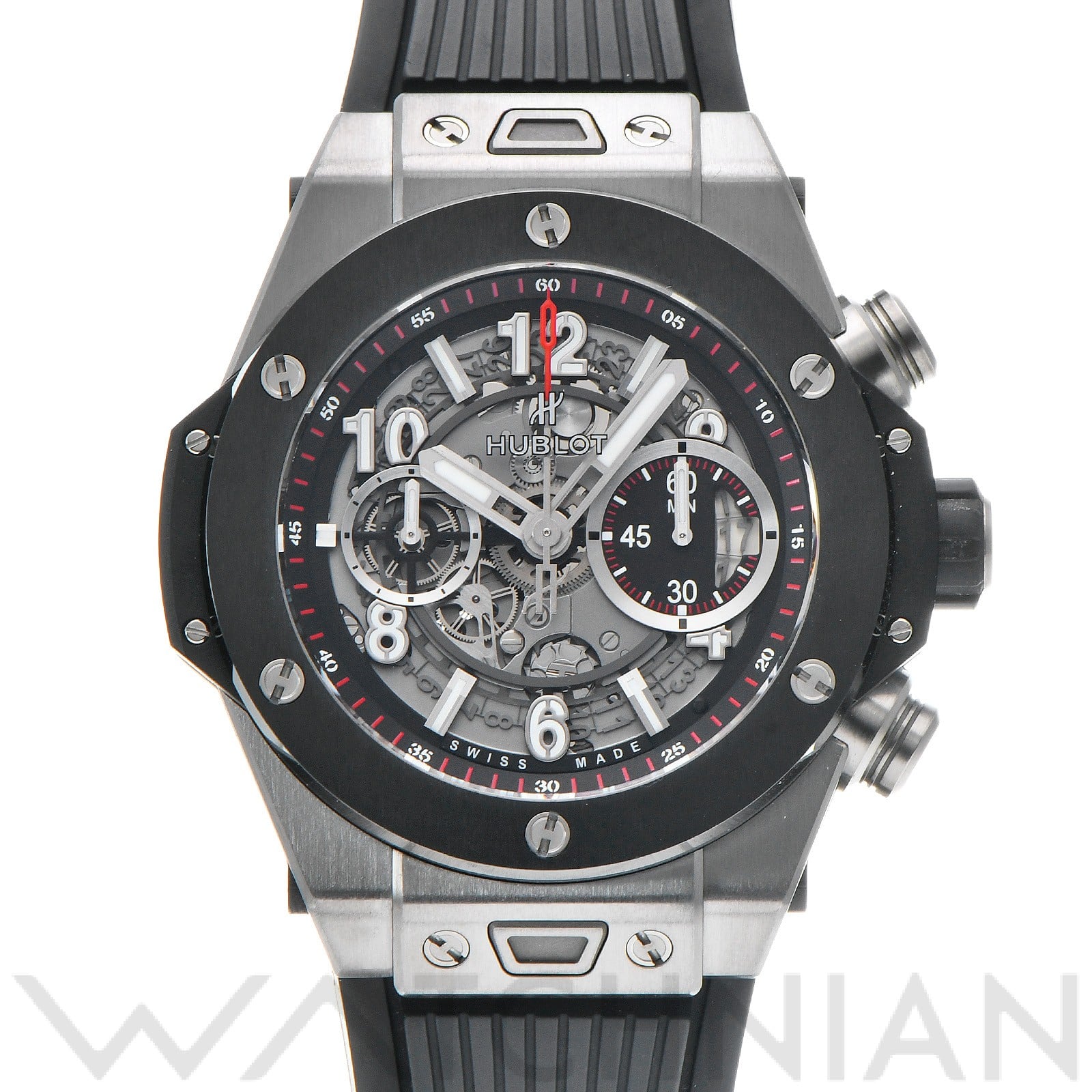 ウブロ / HUBLOT ビッグバン ウニコ チタニウム セラミック 411.NM.1170.RX マットブラック/スケルトン メンズ 時計 【中古】【wristwatch】