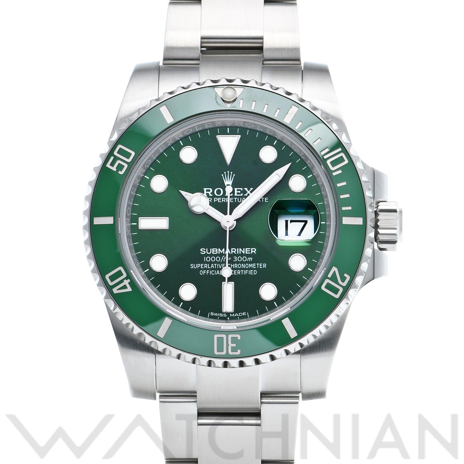 ロレックス サブマリーナ デイト 116610LV グリーン メンズ 時計 【中古】【wristwatch】