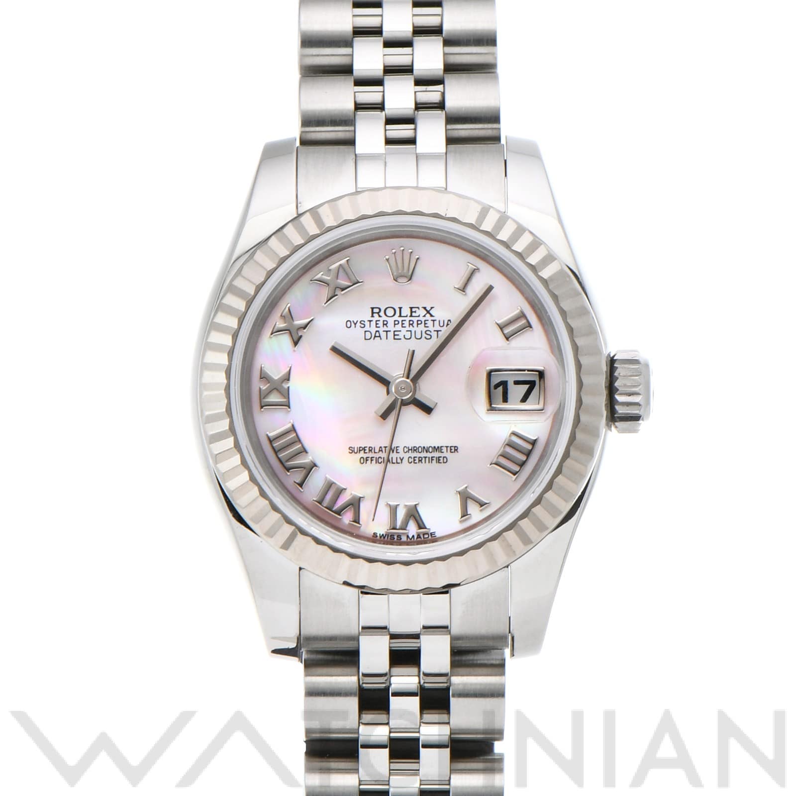 ロレックス レディ デイトジャスト 26 179174NR ピンクシェル レディース 時計 【中古】【wristwatch】