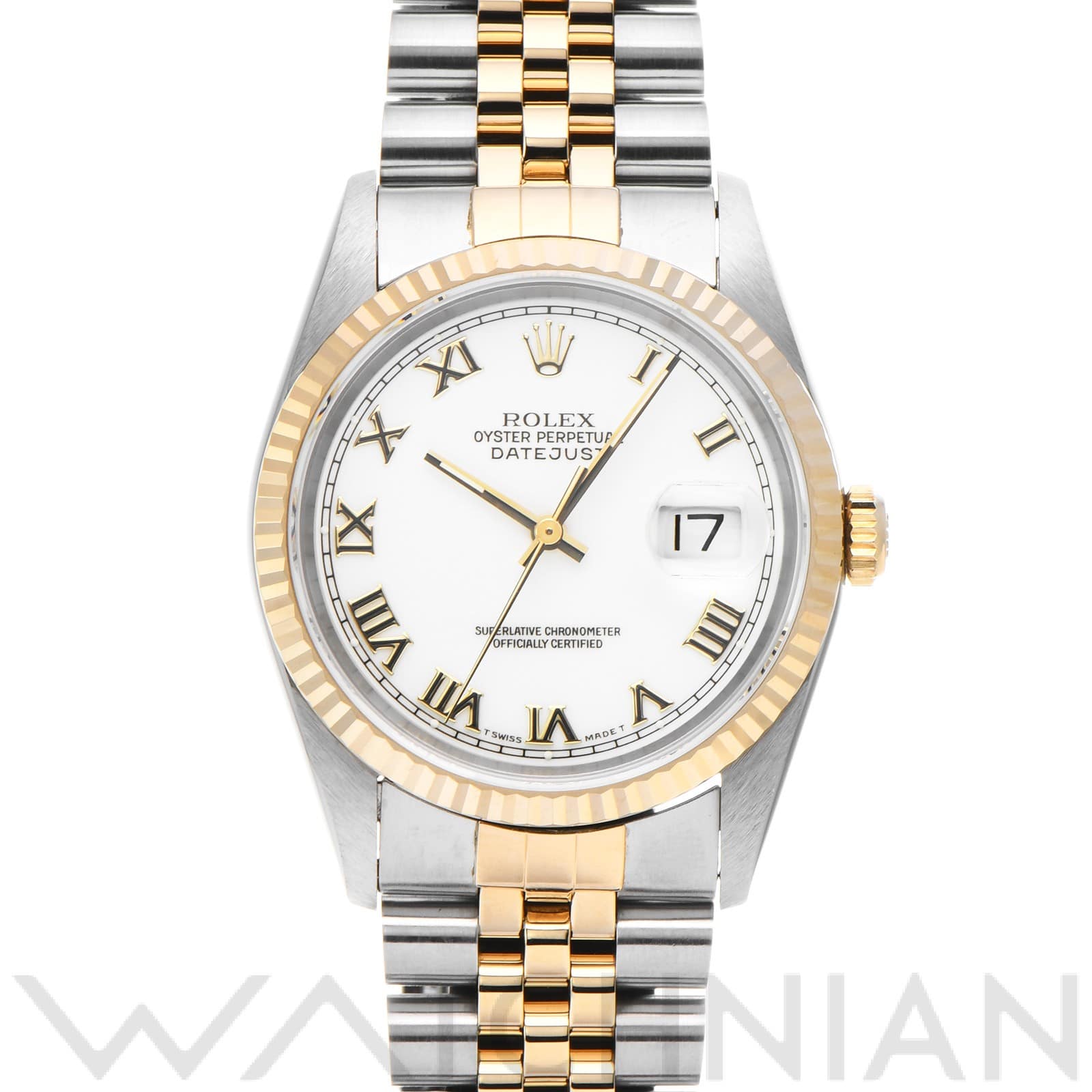 ロレックス デイトジャスト 16233 ホワイトシャンタン メンズ 時計 【中古】【wristwatch】