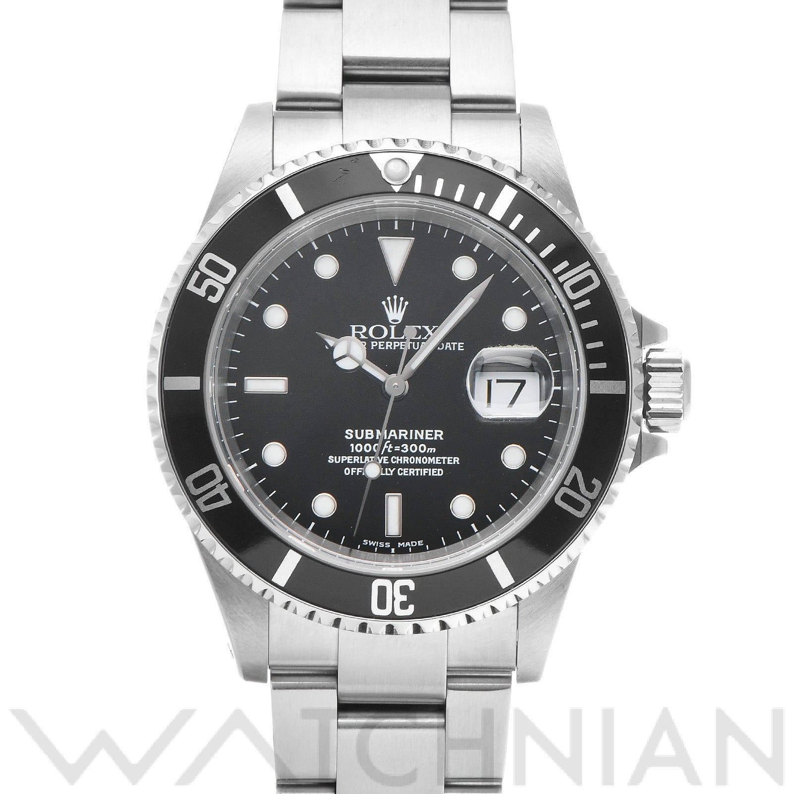 サブマリーナ デイト 16610 P番(2000年頃製造) ブラック ロレックス ROLEX メンズ 【中古】