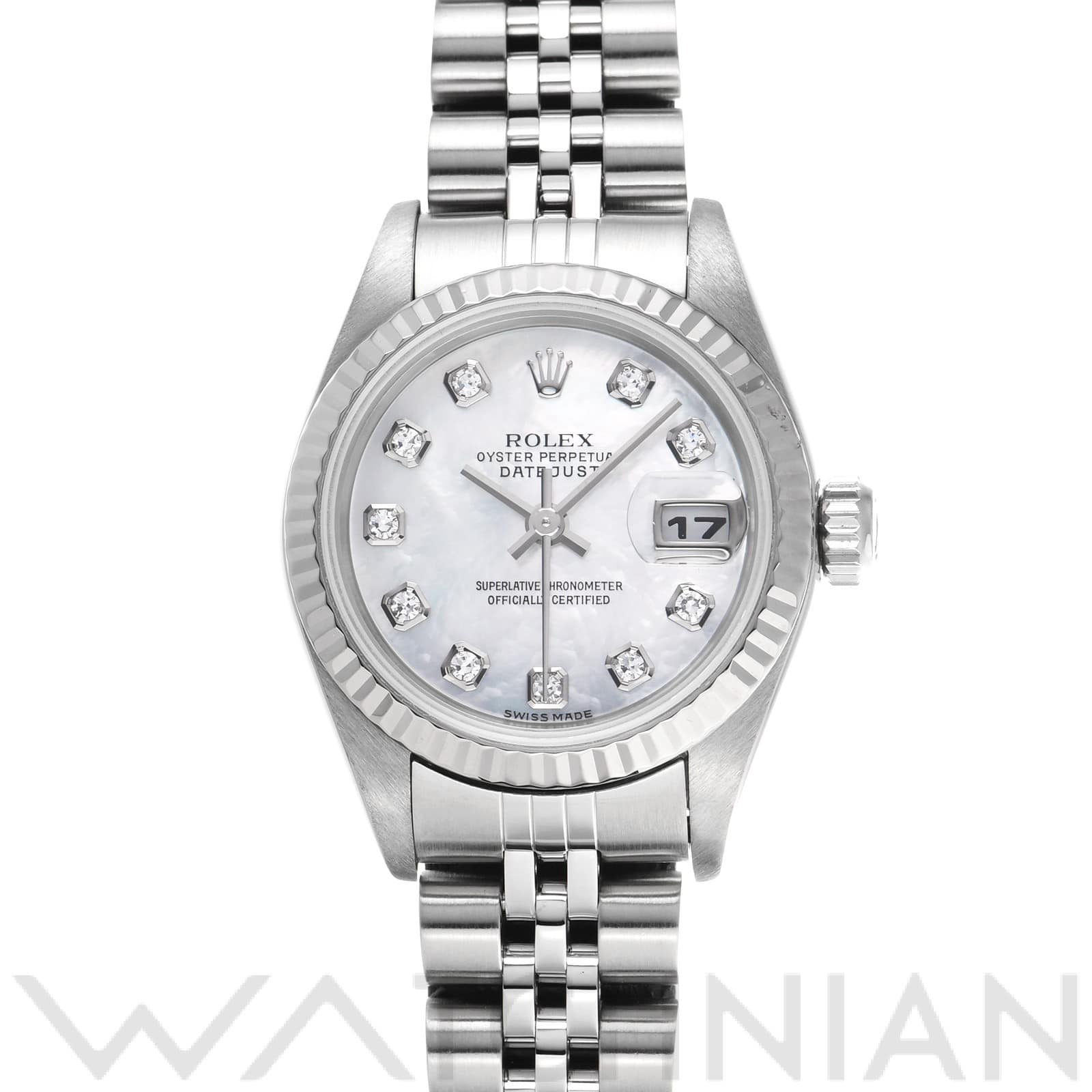 ロレックス デイトジャスト 79174NG ホワイトシェル/ダイヤモンド レディース 時計 【中古】【wristwatch】