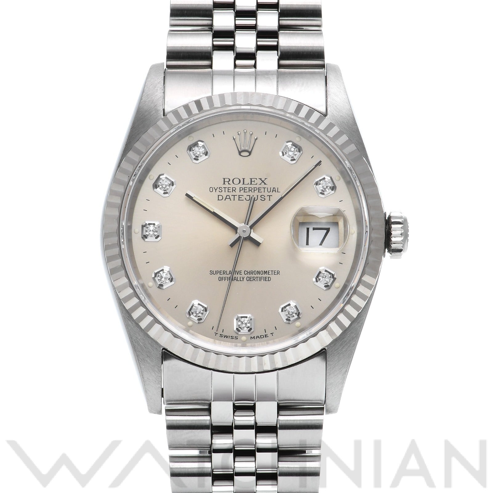 ロレックス デイトジャスト 16234G シルバー/ダイヤモンド メンズ 時計 【中古】【wristwatch】