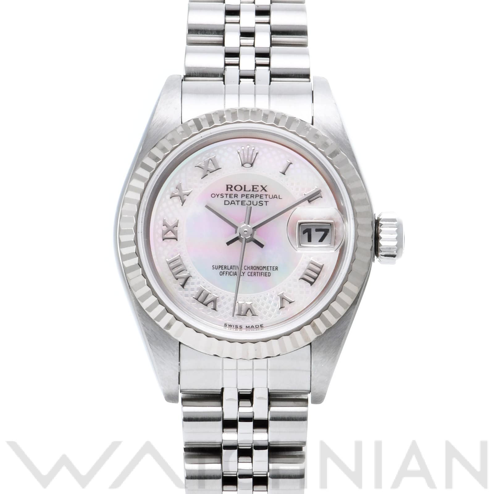 ロレックス デイトジャスト 79174NR ピンクシェル レディース 時計 【中古】【wristwatch】