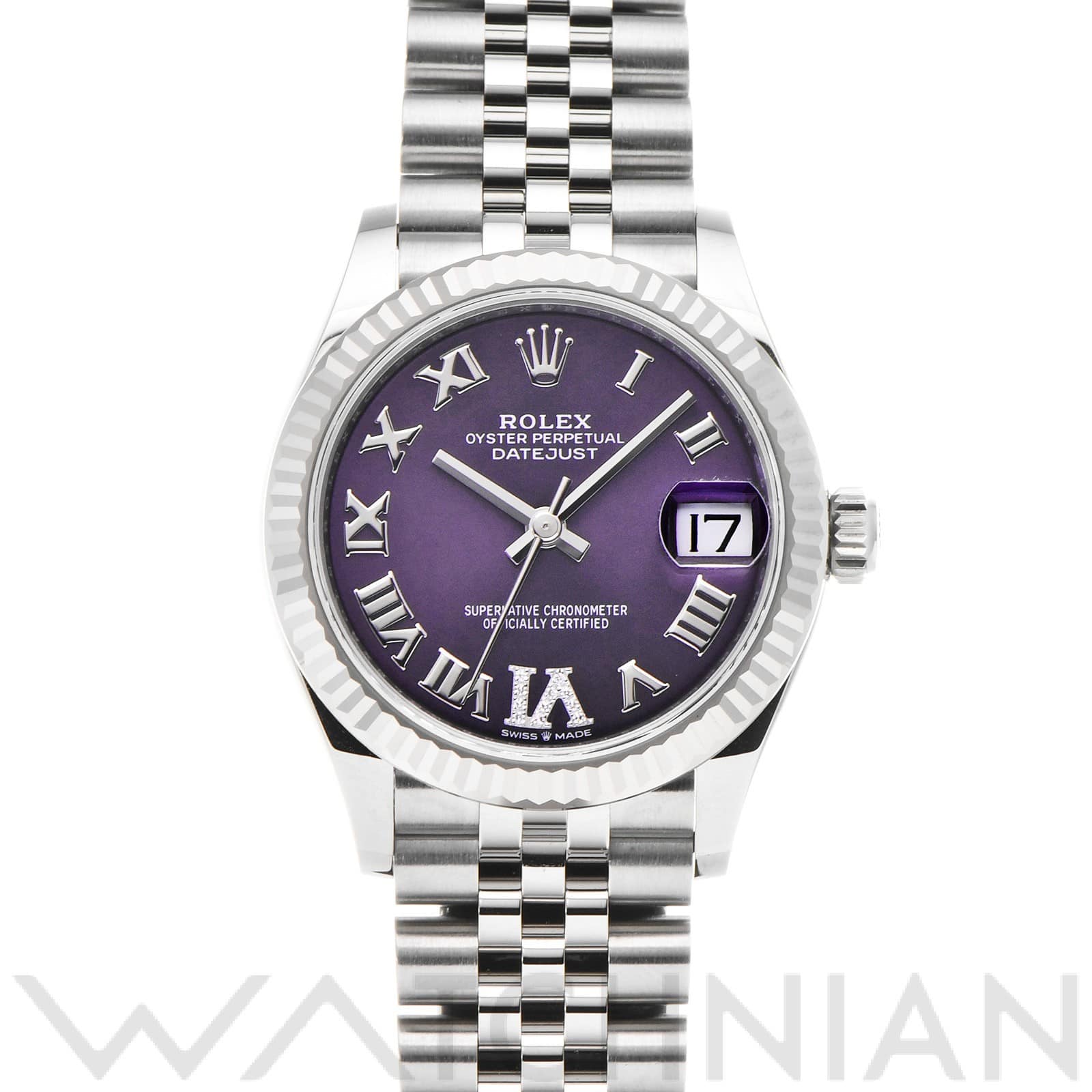 ロレックス / ROLEX デイトジャスト 31 278274 オーベルジーヌ/ダイヤモンド ユニセックス 時計 【中古】【wristwatch】