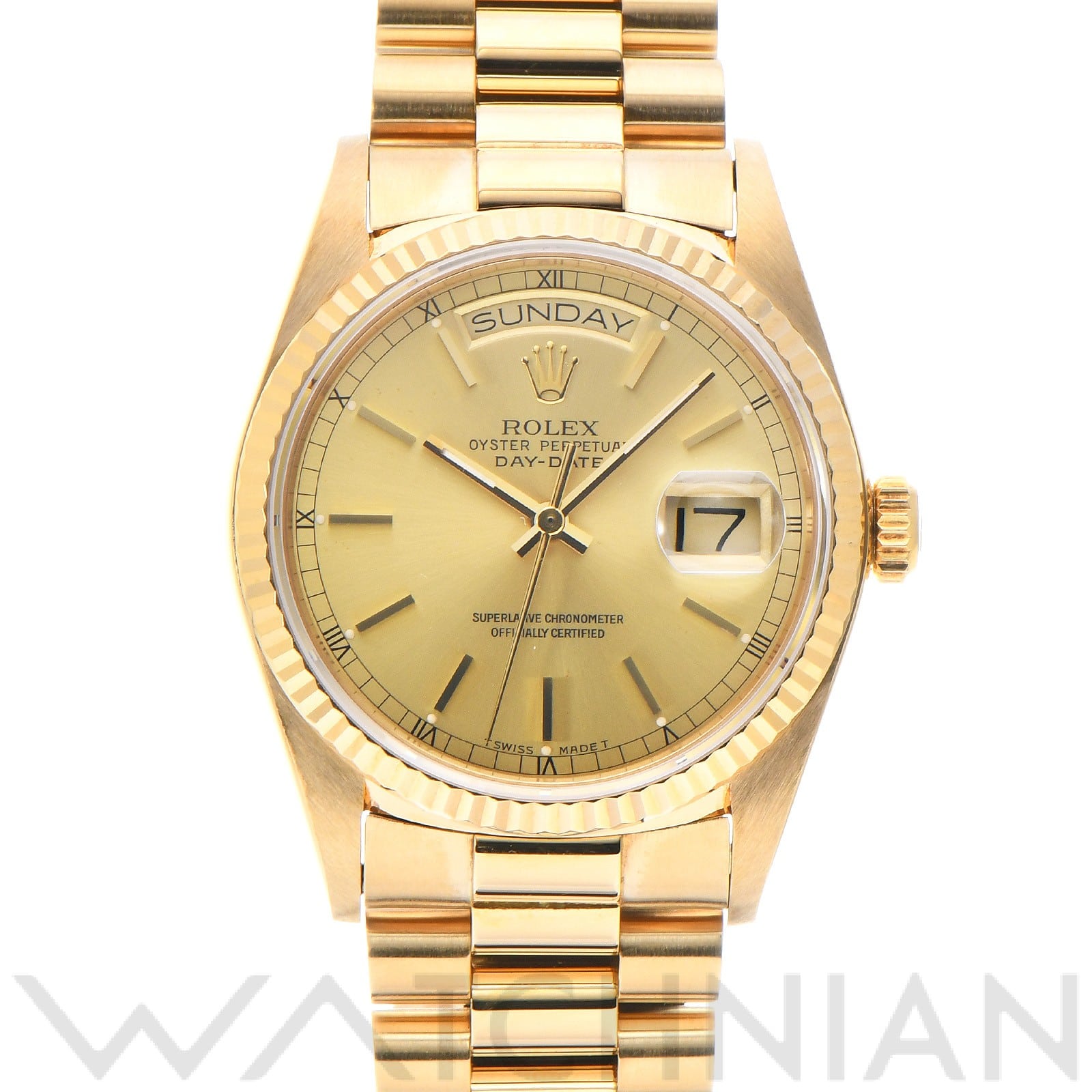 ロレックス デイデイト 18038 シャンパン メンズ 時計 【中古】【wristwatch】