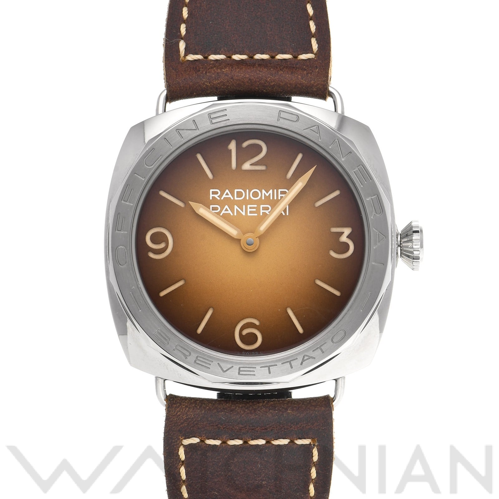 パネライ / PANERAI ラジオミール 3デイズ アッチャイオ PAM00687 ブラウン メンズ 時計 【中古】【wristwatch】