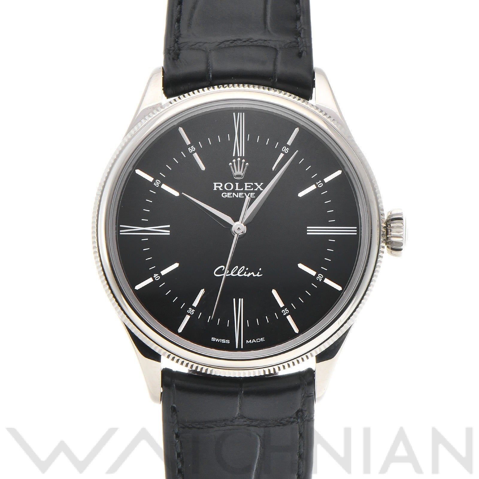 チェリーニ タイム 50509 ランダムシリアル ブラック ロレックス ROLEX メンズ 【中古】