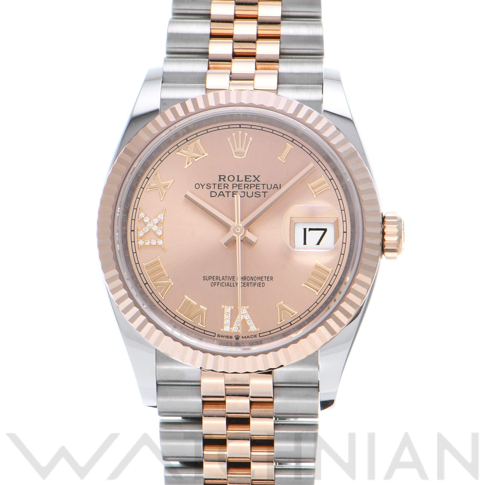 ロレックス デイトジャスト 36 126231 ロゼカラー/ダイヤモンド メンズ 時計 【中古】【wristwatch】