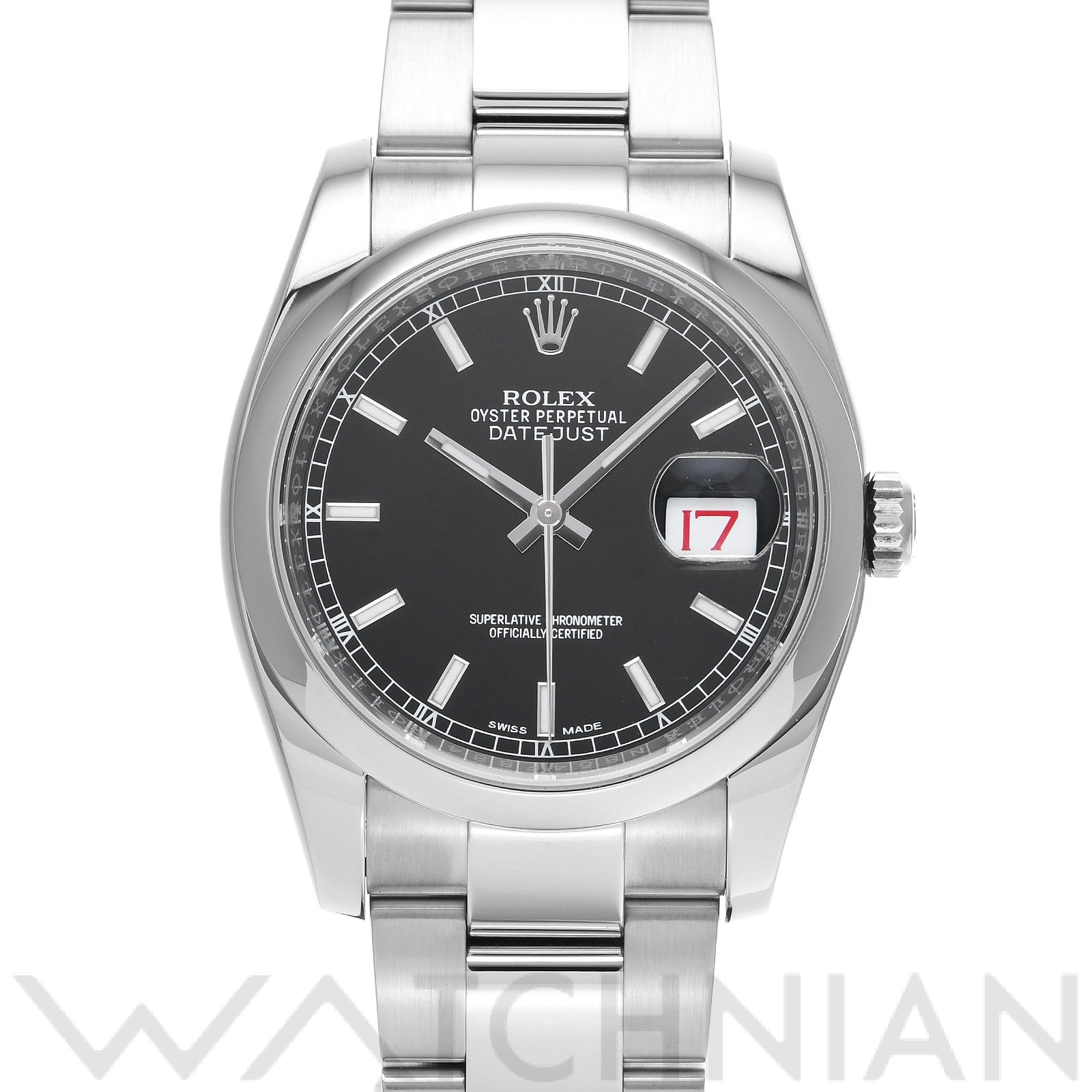 ロレックス デイトジャスト 36 116200 ブラック メンズ 時計 【中古】【wristwatch】