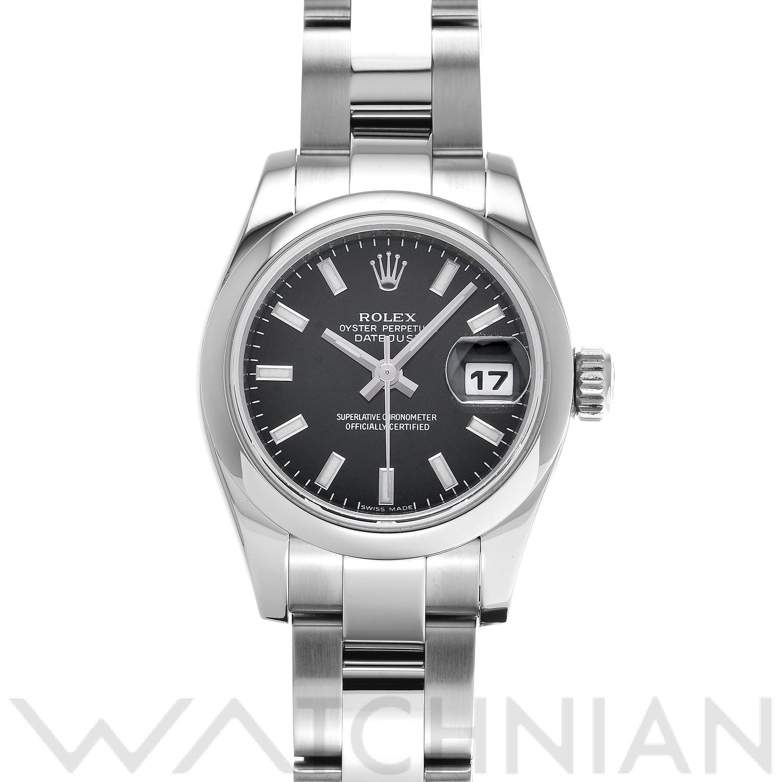 ロレックス デイトジャスト 179160 ブラック レディース 時計 【中古】【wristwatch】