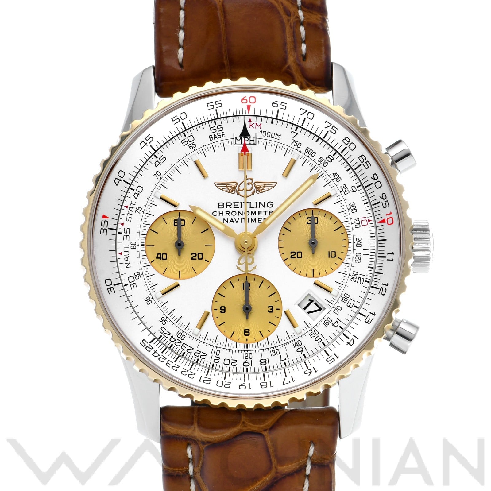 ブライトリング / BREITLING ナビタイマー D232G34FBD シルバー/シャンパン メンズ 時計 【中古】【wristwatch】