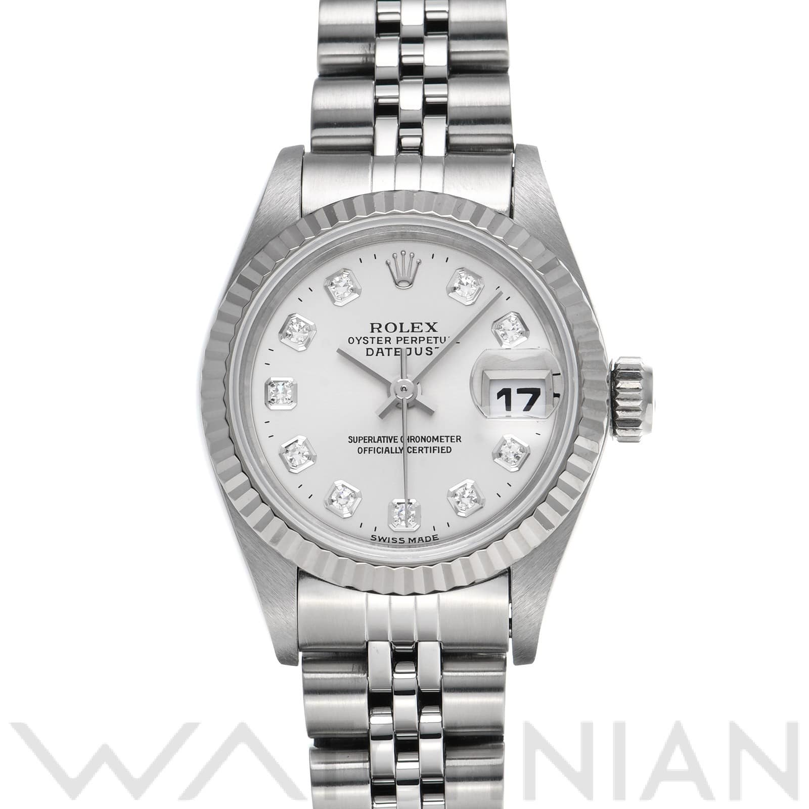 ロレックス デイトジャスト 26 69174G シルバー/ダイヤモンド レディース 時計 【中古】【wristwatch】