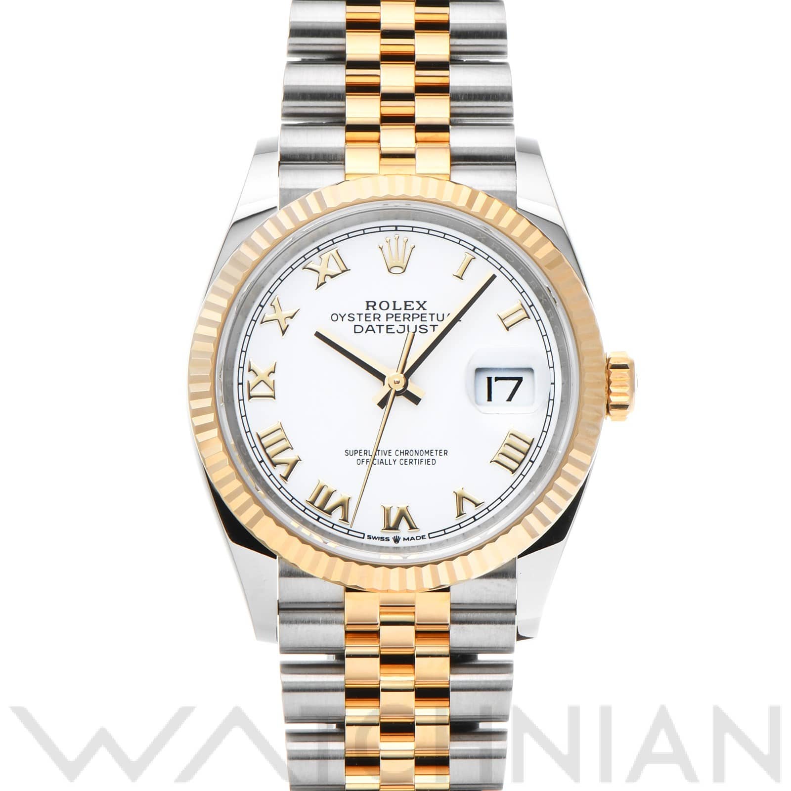 ロレックス デイトジャスト 36 126233 ホワイト メンズ 時計 【中古】【wristwatch】