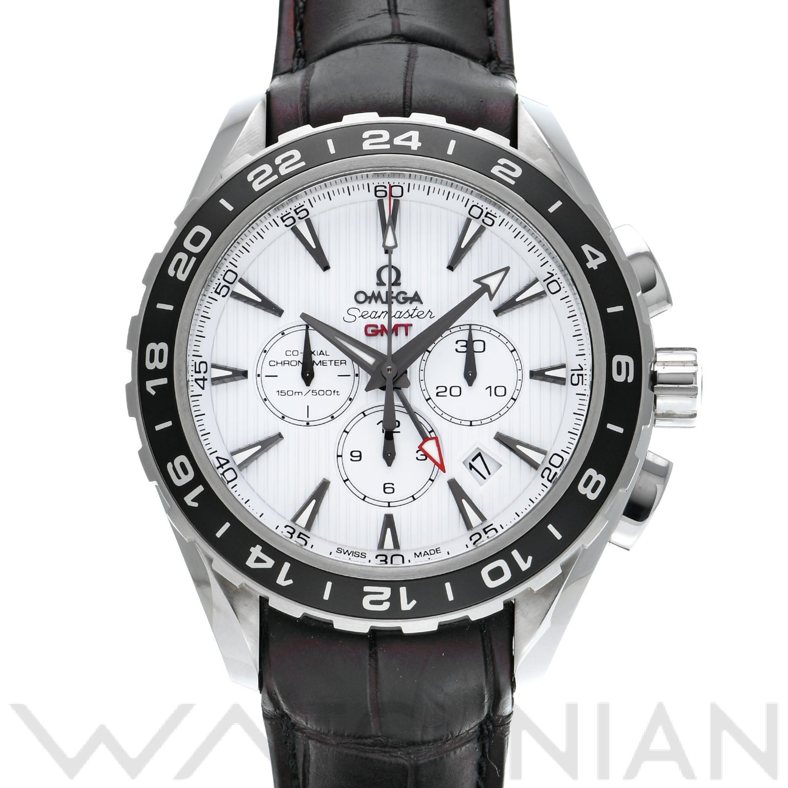オメガ / OMEGA シーマスター アクアテラ コーアクシャル GMT クロノグラフ 231.13.44.52.04.001 ホワイト メンズ 時計 【中古】【wristwatch】