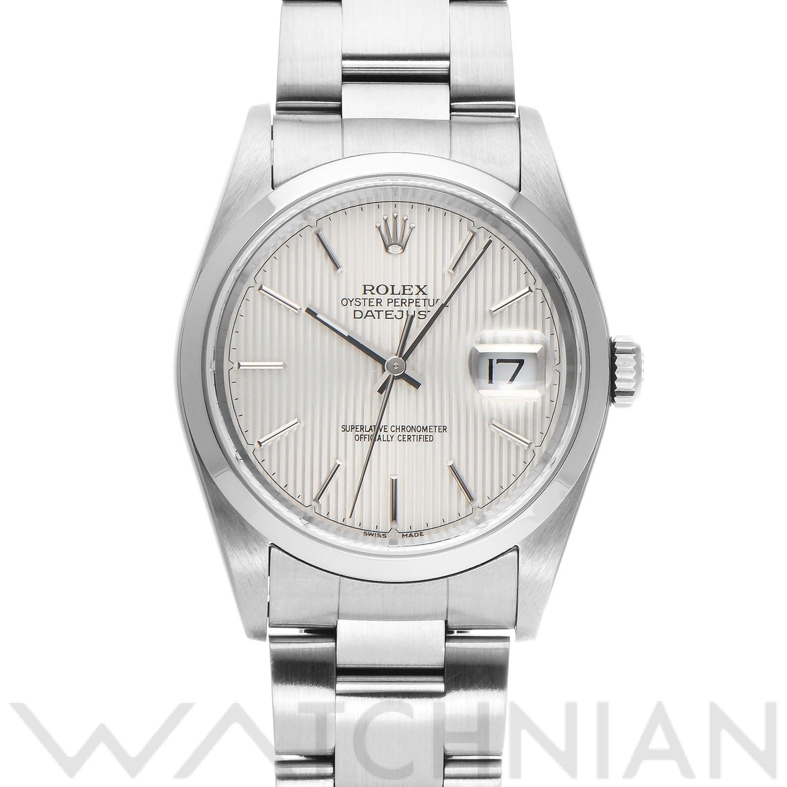 ロレックス デイトジャスト 36 16200 シルバータペストリー メンズ 時計 【中古】【wristwatch】