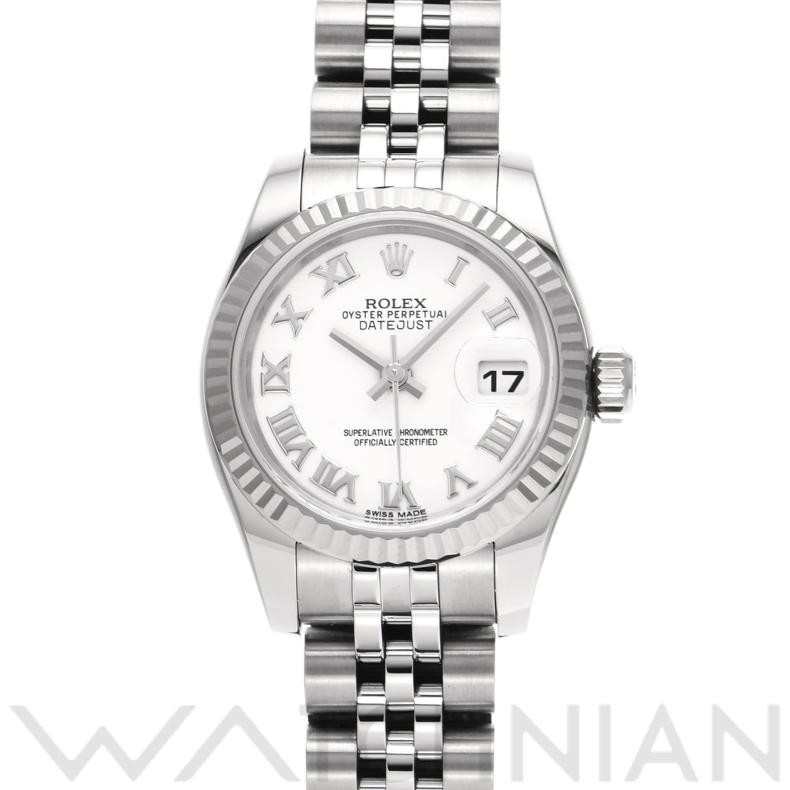 ロレックス レディ デイトジャスト 26 179174 ホワイト レディース 時計 【中古】【wristwatch】