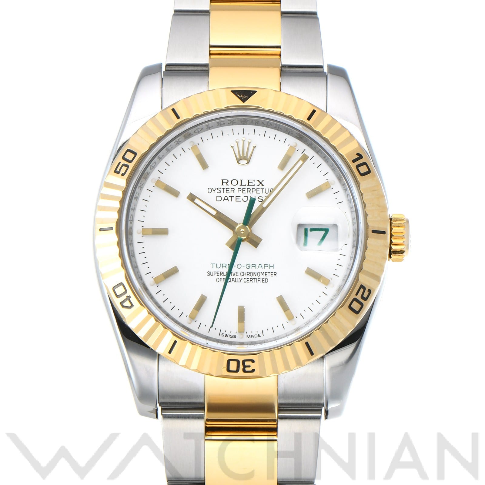 ロレックス デイトジャスト ターノグラフ 116263 ホワイト メンズ 時計 【中古】【wristwatch】