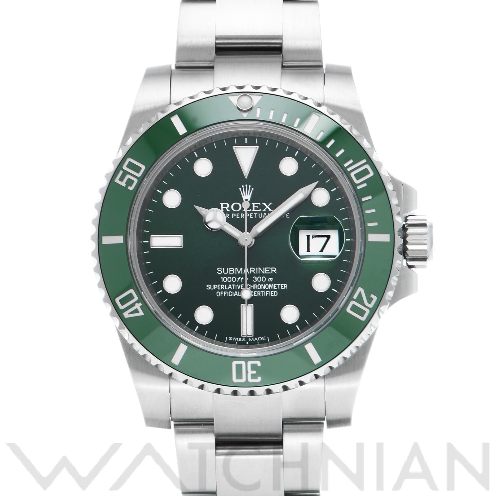 ロレックス サブマリーナ デイト 116610LV グリーン メンズ 時計 【中古】【wristwatch】