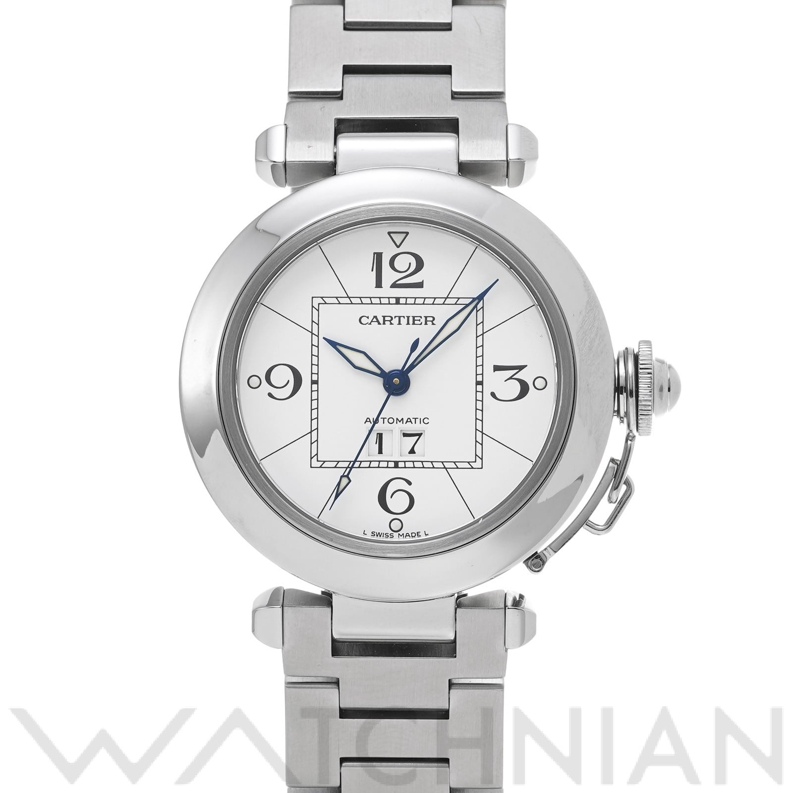 カルティエ / CARTIER パシャC ビッグデイト W31055M7 ホワイト ユニセックス 時計 【中古】【wristwatch】