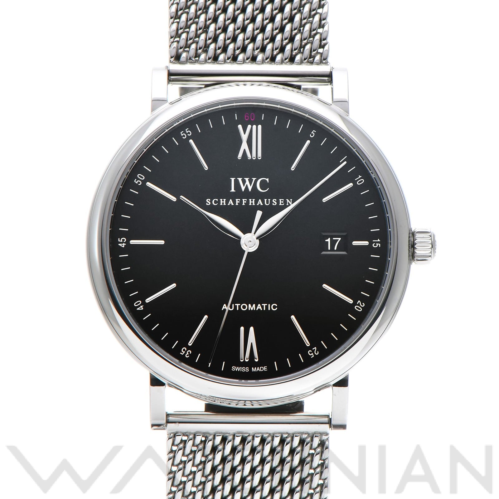 IWC ポートフィノ オートマティック IW356508 ブラック メンズ 時計 【中古】【wristwatch】
