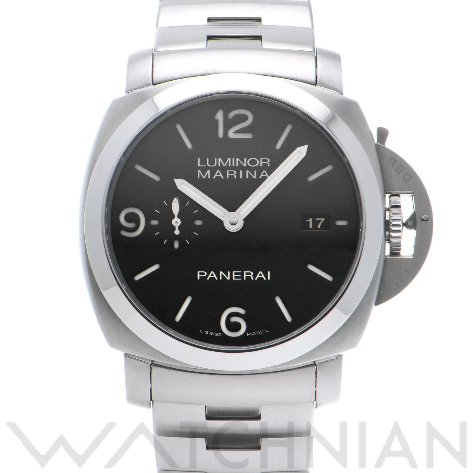 パネライ / PANERAI ルミノールマリーナ 1950 3デイズ アッチャイオ PAM00328 ブラック メンズ 時計 【中古】【wristwatch】