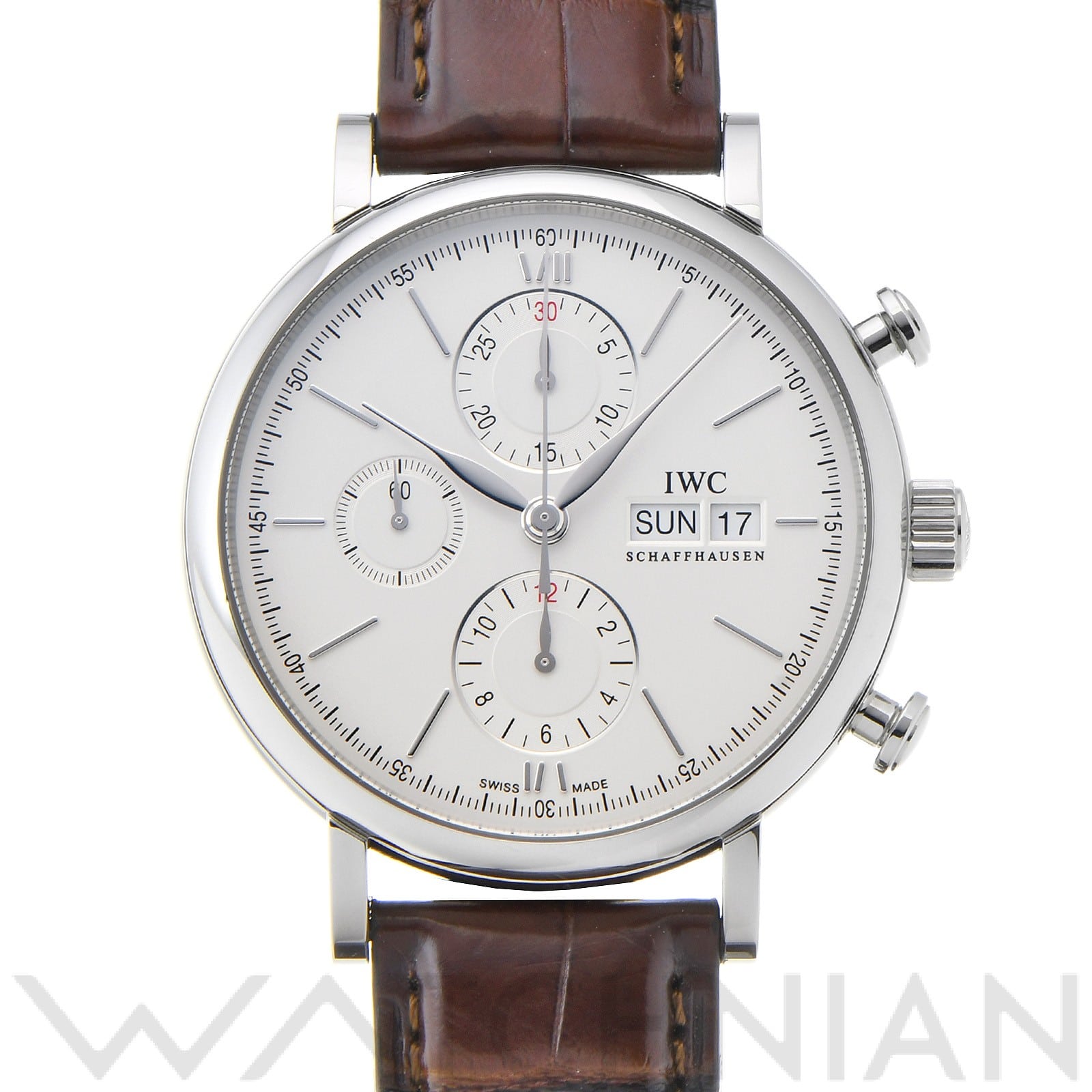 IWC ポートフィノ クロノグラフ IW391027 シルバー メンズ 時計 【中古】【wristwatch】
