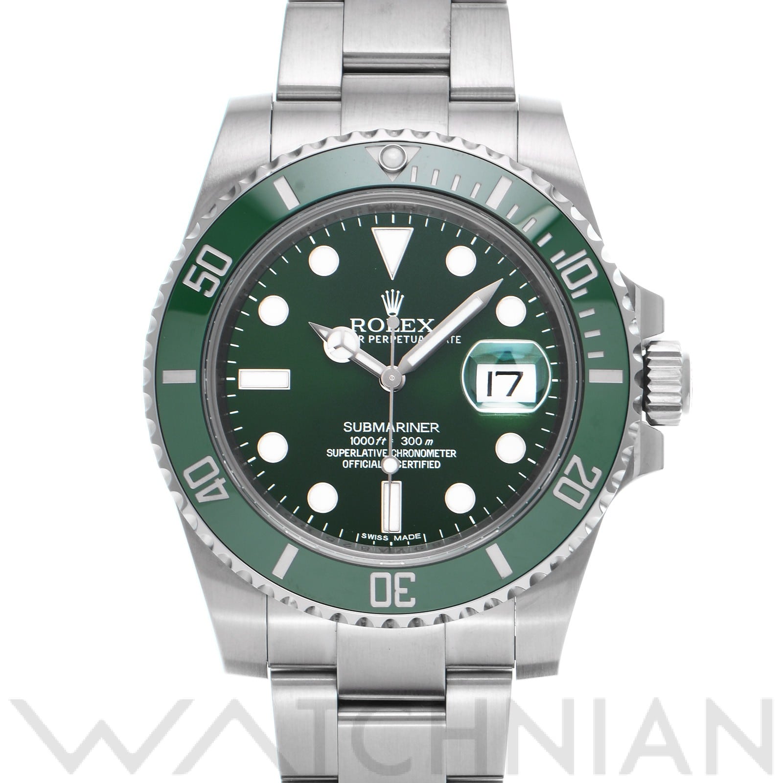 ロレックス サブマリーナ デイト 116610LV グリーン メンズ 時計 【中古】【wristwatch】